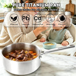 Pure Titanium Pot,2qt Saucepan with Lid, Stay-Cool Handle - Image 5